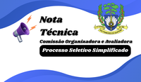 NOTA TÉCNICA - Comissão Organizadora e Avaliadora do PSS - Edital nº 001/2026