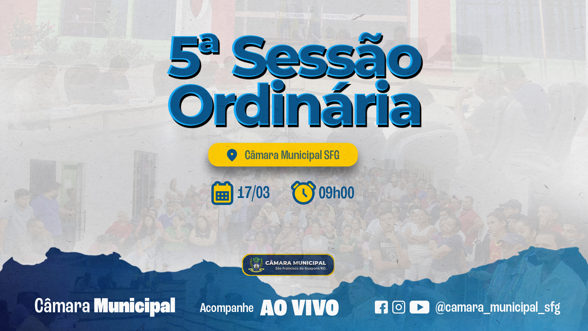 Ordem do Dia da 05ª Sessão Ordinária de Segunda-Feira dia 17/03/2025