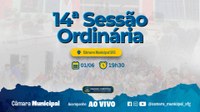 Ordem do Dia da 14ª Sessão Ordinária nesta Segunda, dia 01/06/2026.