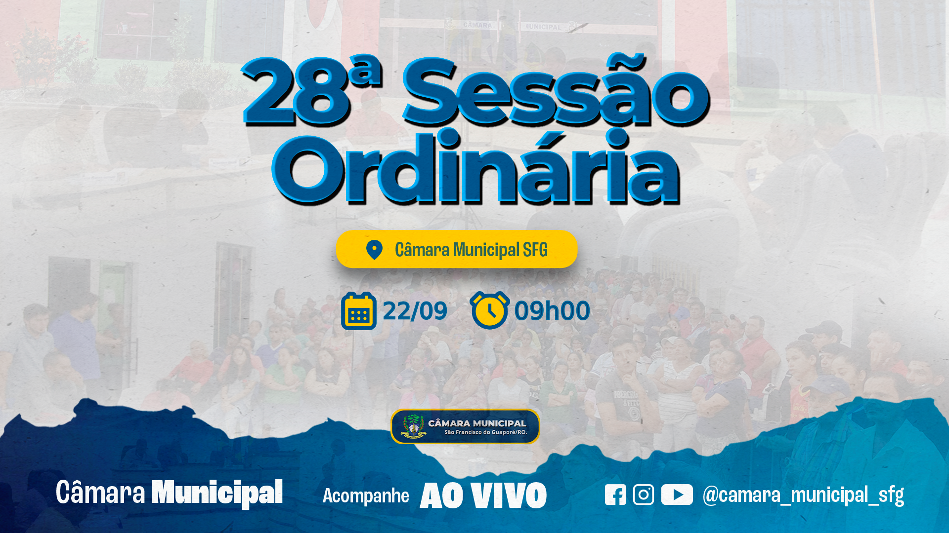 Ordem do Dia da 28ª Sessão Ordinária de Segunda-Feira dia 22/09/2025.