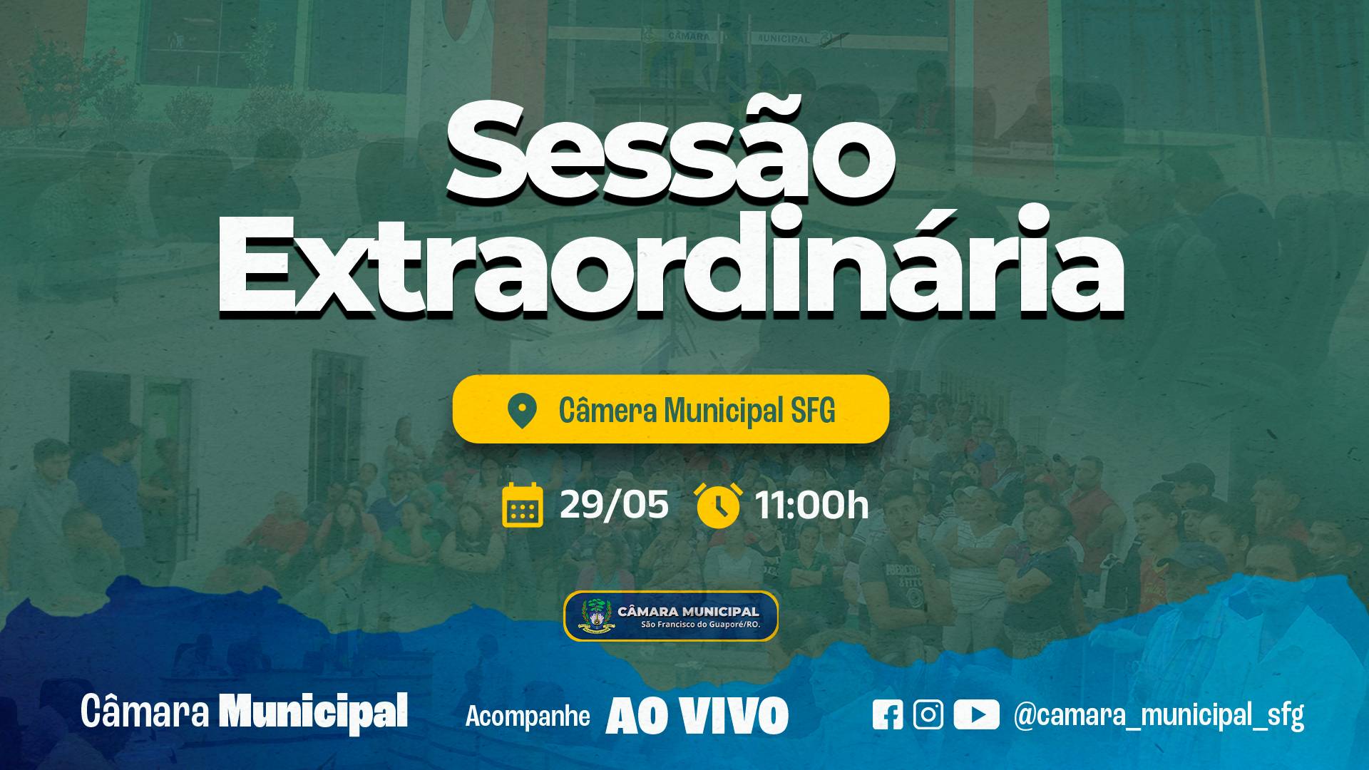 Ordem do Dia da 6ª Sessão Extraordinária nesta Sexta, dia 29/05/2026.