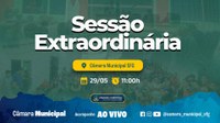 Ordem do Dia da 6ª Sessão Extraordinária nesta Sexta, dia 29/05/2026.